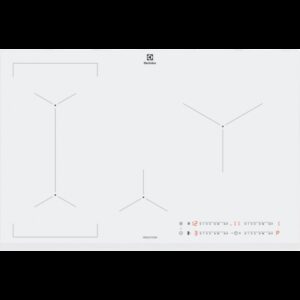 כיריים 80 ס"מ רוחב אינדוקציה כולל BRIDGE לבן Electrolux